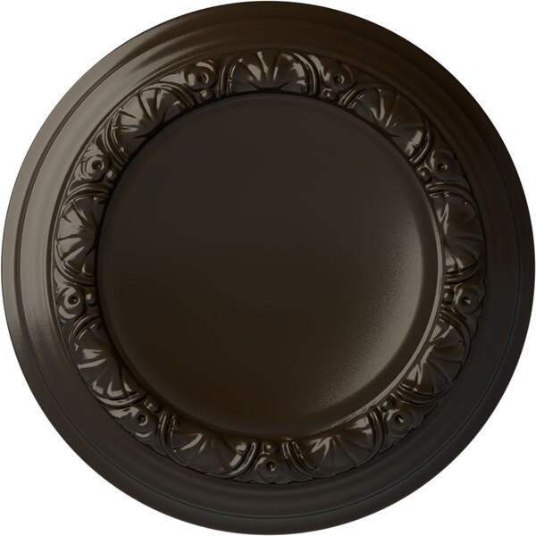 Ekena Millwork Carlsbad Ceiling Medallion (Fits Canopies up to 7 7/8"), 12 1/2"OD x 1 1/2"P, Stone Hearth CM12CASHF - main
